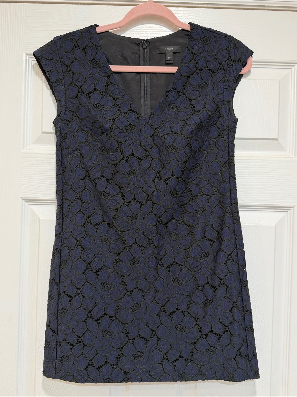 J. Crew | Navy Floral Lace Dress | 00